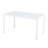 55 Inch White Modern Dining Table For Bbqs And Indoor Workspace - All Weather , Fade Proof Pp Tabletop, Heavy Duty Metal Legs Rectangular Garden Indoor/outdoor Work Lightweight Material, Frame, Non