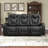 81.5" Wide Modern Comfortable Faux Leather Power Reclining Sofa with  USB and Cup Holders-260856934