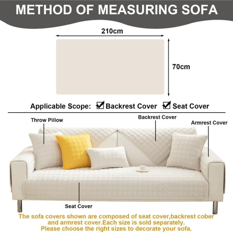 Outdoor Patio Sofa Cover, White
