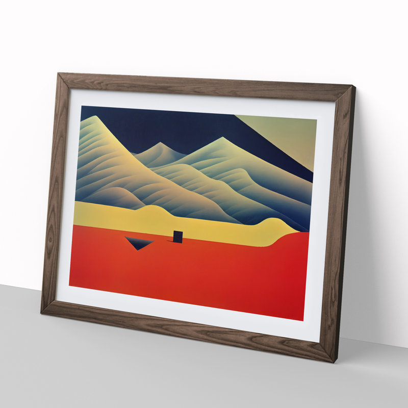An Abstract Desert - Framed Print, 46cm H x 64cm W x 2cm D, Walnut