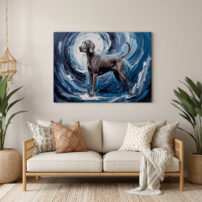Dogs Weimaraner Gray Metal Wall Art