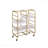 Gold & White Washed Finish Serving Cart