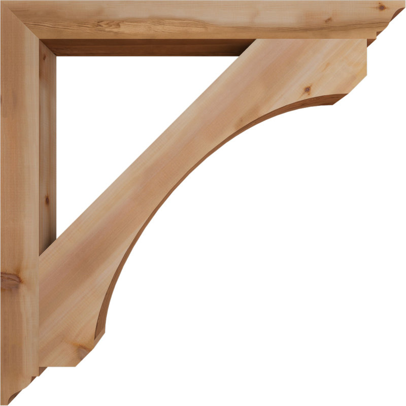 Support en bois rustique traditionnel BKTLEC01, Cèdre rouge de l'Ouest (lisse), H 42 po x l 3,5 po x P 42 po