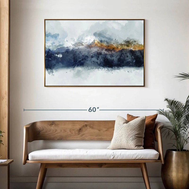 Bolan Mountain Range, Floating Frame Gold, 43" X 29"