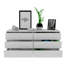 Asteria 6 Drawer Double Dresser, Metal Handles -White-1660914731