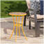Table d'appoint d'extérieur avec plateau en mosaïque et pieds en métal, jaune