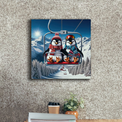 «Penguin Ski Friends» par Rey Klimt, art mural