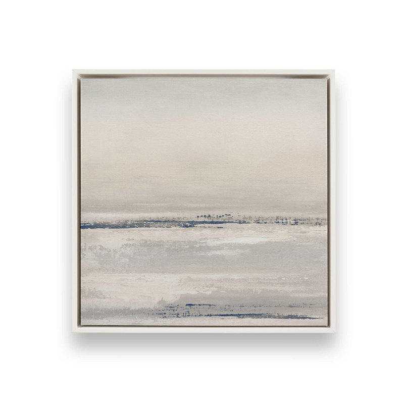 Impression abstraite Ethereal Tide v2, Toile à cadre flottant blanc opaque, H 12,75 po x l 12,75 po x P 1,75 po, 1