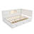 L-Shaped Bed Frame With Drawer And And Bookcase,Corner Bed Wooden Captain Bed With Led Downlight And USB Port For Small Room,Bedroom, Guest Room, Full Size-26781958