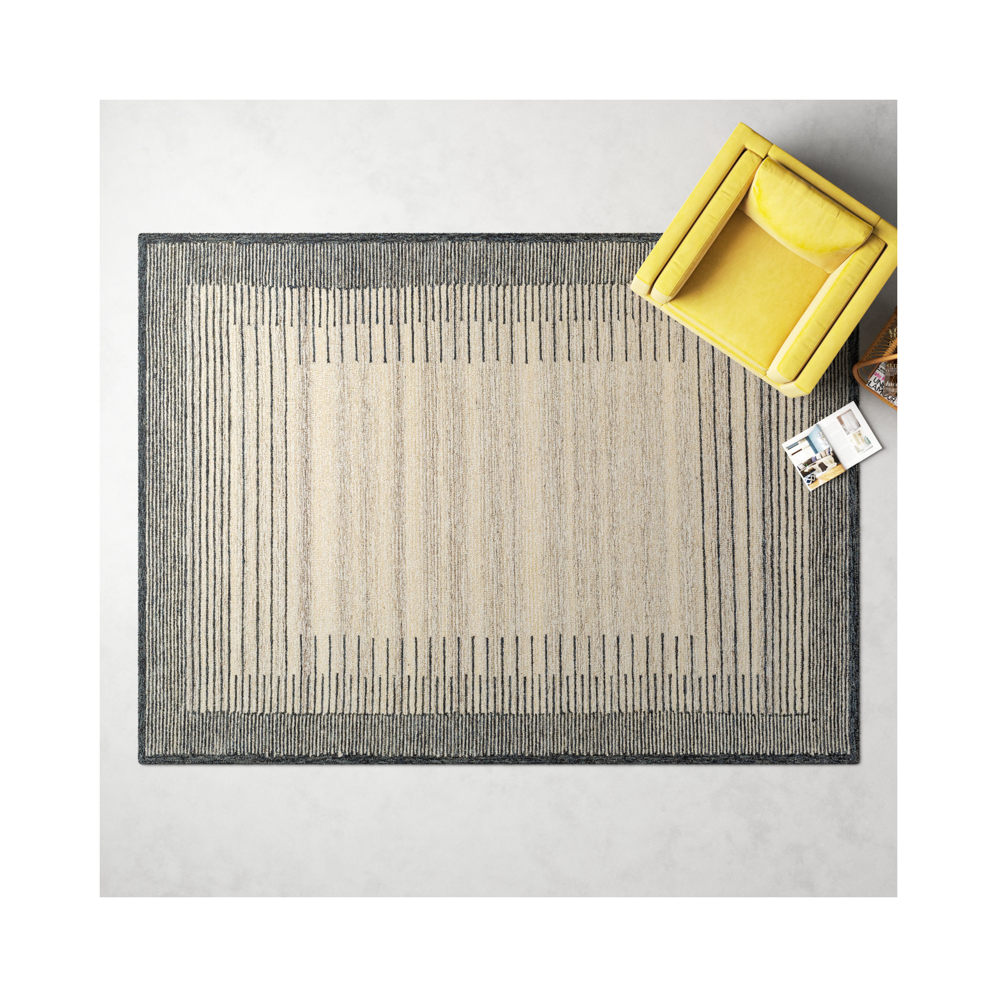 Uptown Hand Tufted Wool Rug, Rectangle 5' x 7'6"