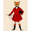 Art sur toile tendue Astoria Grand Fab Funky Gallery, titré: Fox Hunter 2-1095108373