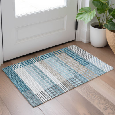 Machine Washable Indoor/Outdoor Chantille ACN2445 Geometric Rug