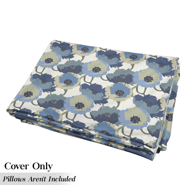 Housse de coussin d'extérieur à motif floral aquarelle, H 2 po x l 36 po x P 88 po