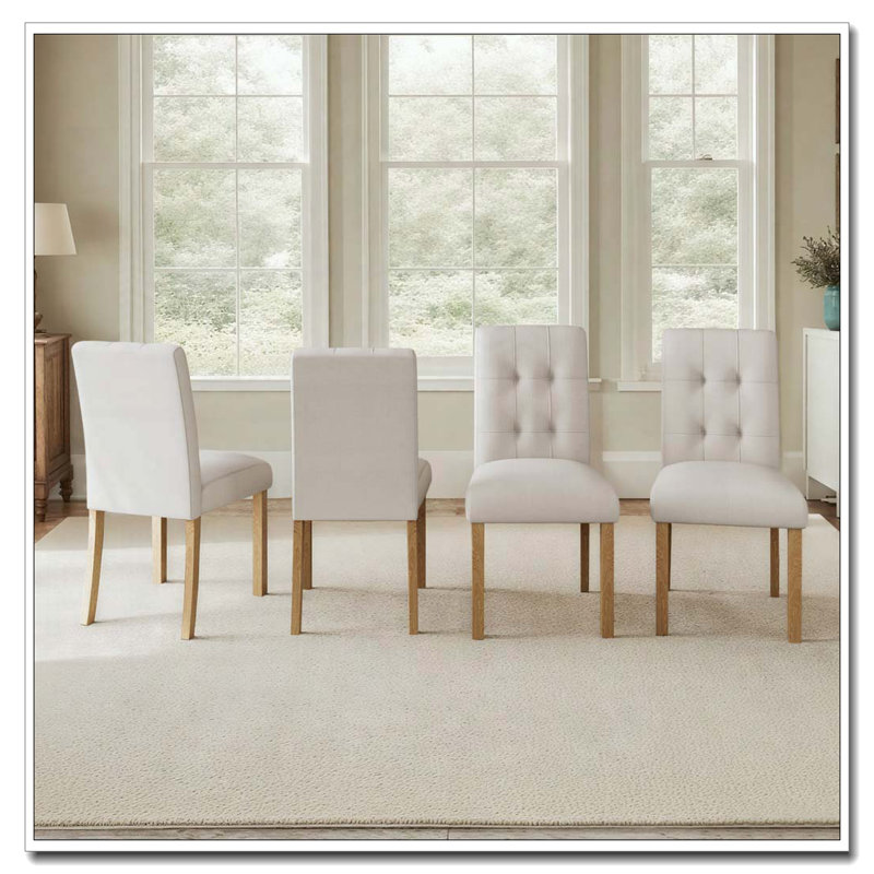 Dining Room Chairs with Back,Wooden Dining Chairs, Natural