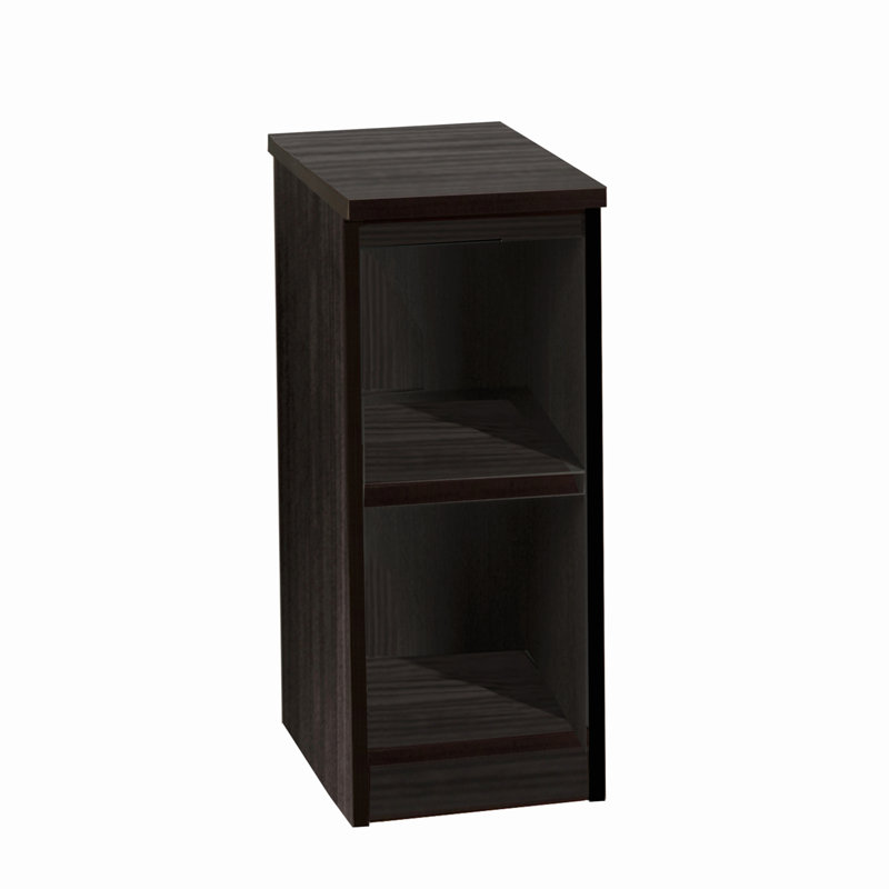 Brenard 72cm H x 30cm W Standard Bookcase, Black Havana