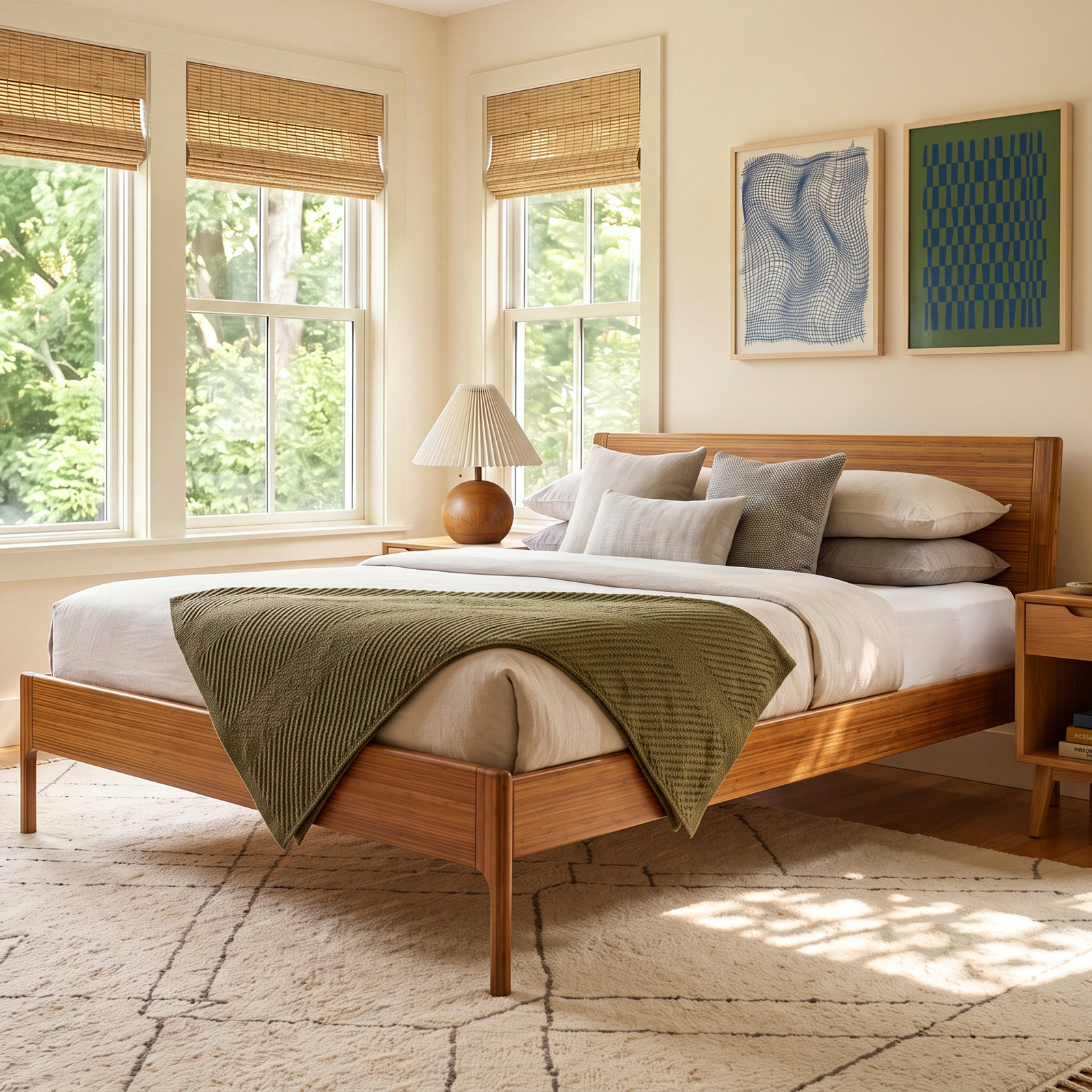 Benicio Solid Wood Bed, King