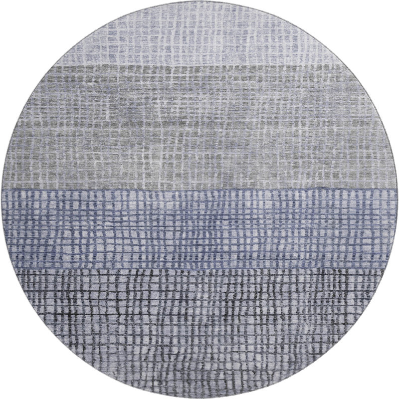 Premium Machine Washable Monnier AMF1831 Geometric Rug, Round 8'