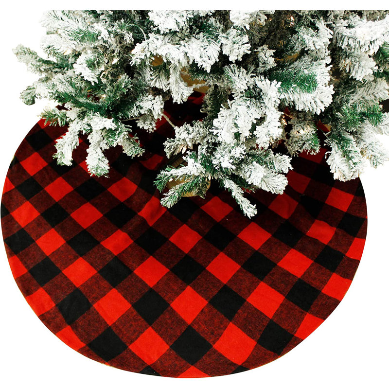 Checkered Cotton Tree Skirt