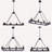 10-light Industrial Dimmable Rectangular Chandelier