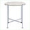 Chêne blanc industriel Table basse chromée avec barre transversale en métal robuste - Stable pour le salon