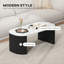 Table basse, centre avec plateau effet marbre, noir-1471884852