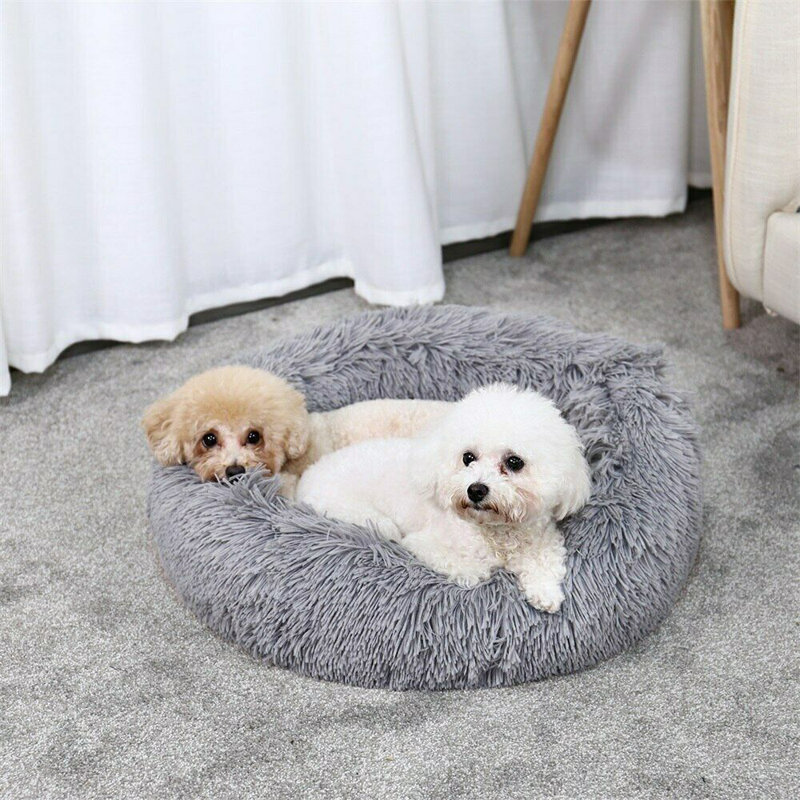 Jaiden Orthopedic Fleece Pet Bed, Grey, 50cm W x 50cm D