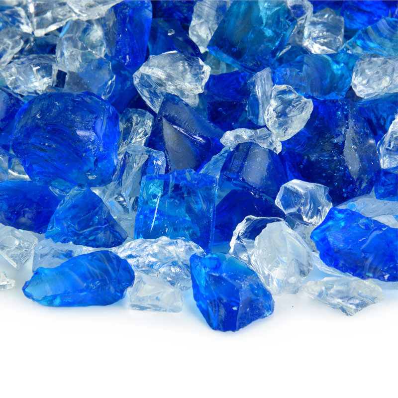 Verre de foyer d'extérieur Perles, Vagues des Bermudes