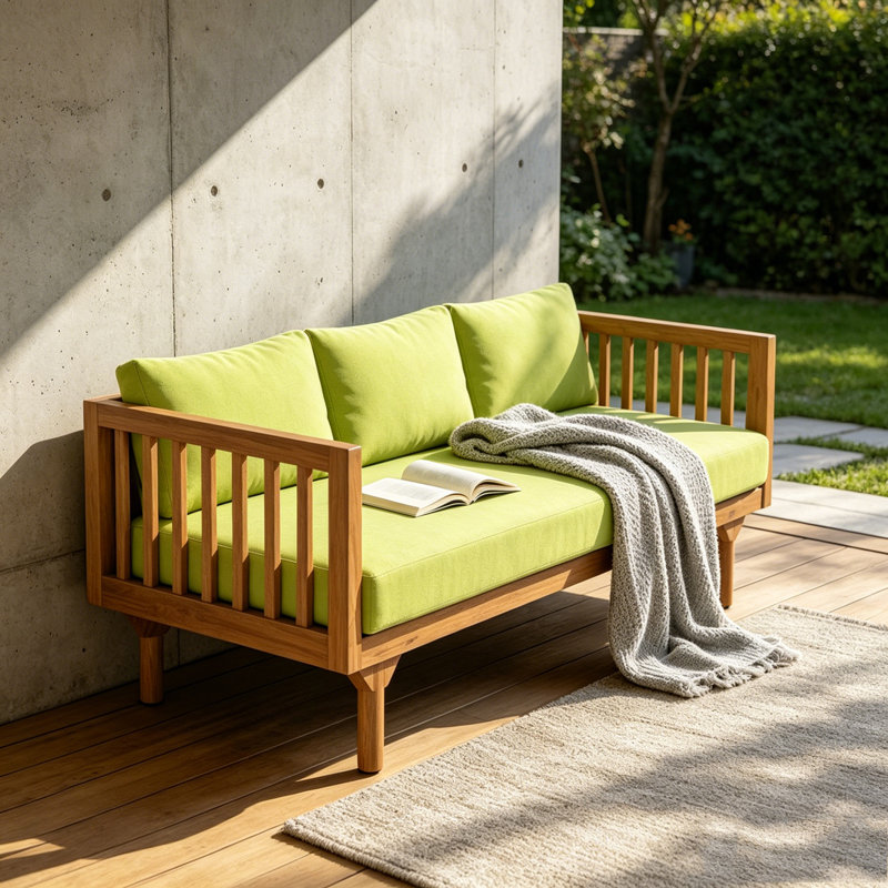 Canapé de patio 3 places, green