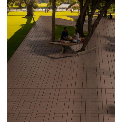 12'' L x 12'' W Plastic Interlocking Deck Tile