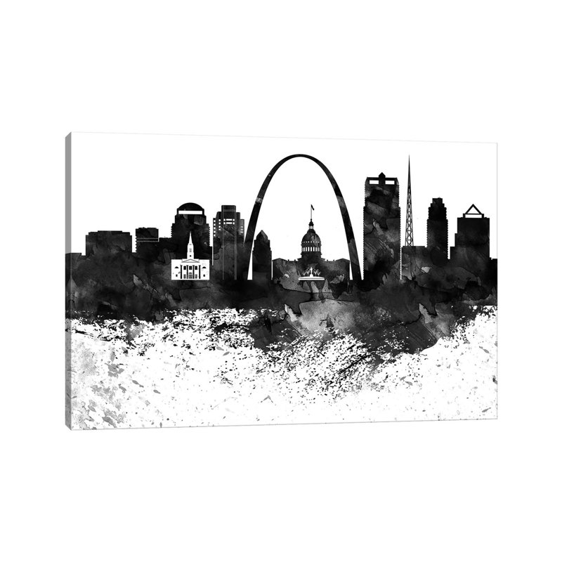 Saint Louis Skyline - Wrapped Canvas Painting, 152.5 cm H x 101.5 cm W