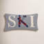 Coussin en laine Ski