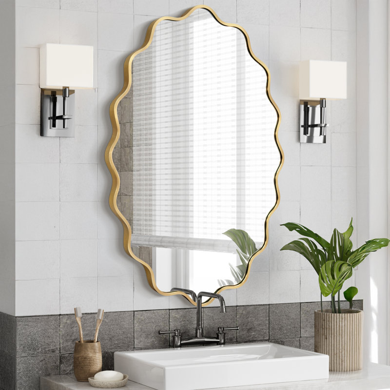 Miroir mural Modern, Doré, 36 po x 24 po
