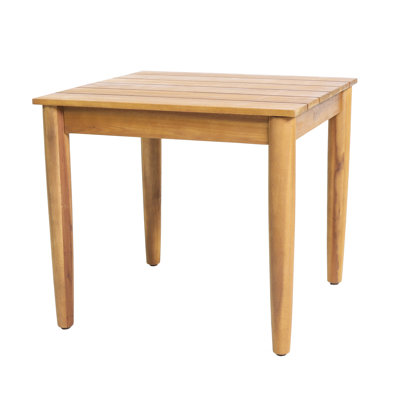Rustic Wood Table With Slat Feature, 20.18" W X D 18.29" H, Side Table, Design, 20"X20"X18.29", Hue