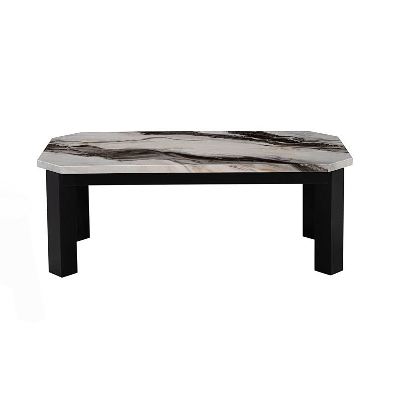 Table basse en faux marbre Panda
