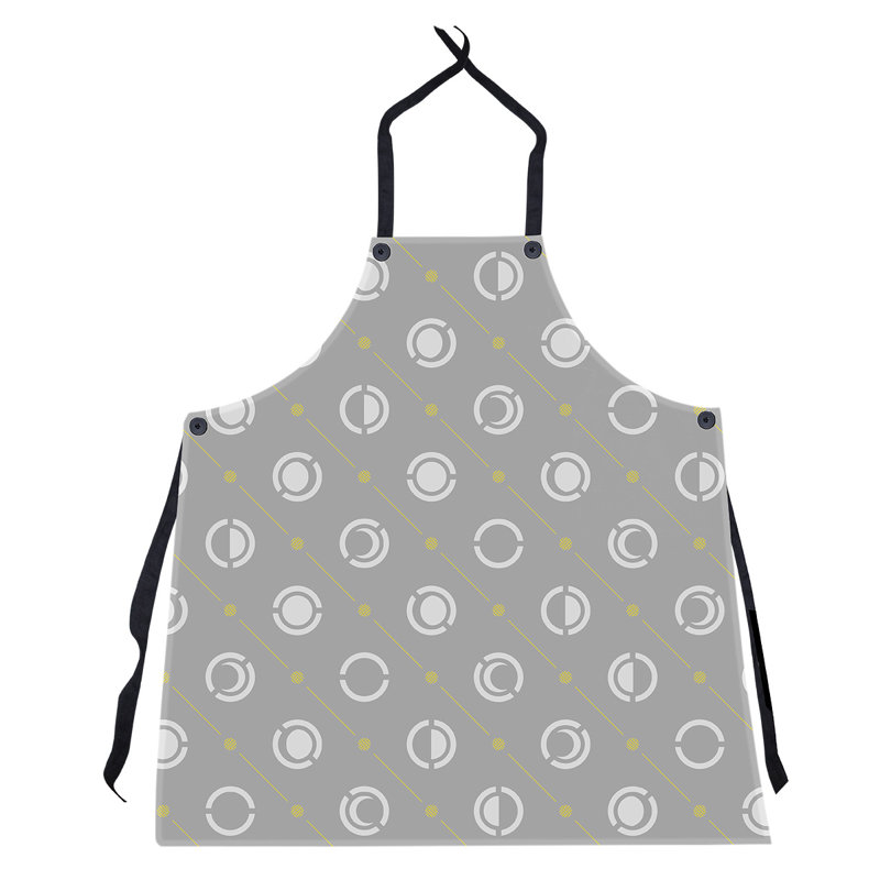 Tablier classique en phases de lune, Gris / Noir / Jaune