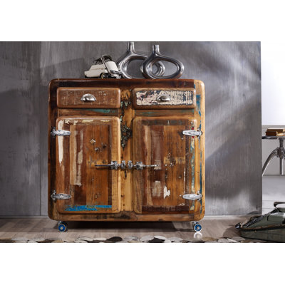 Freezy Solid Wood 90cm W 2 - Drawer Chest of Drawers