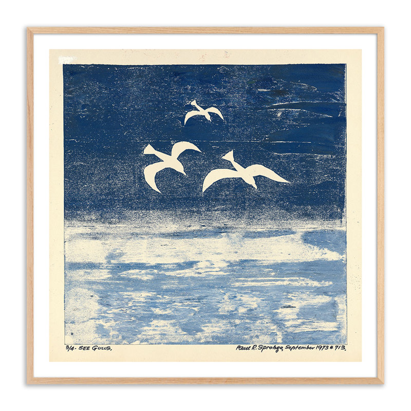 See Gulls Print, Light Brown, 40" H x 40" W x 2.5" D