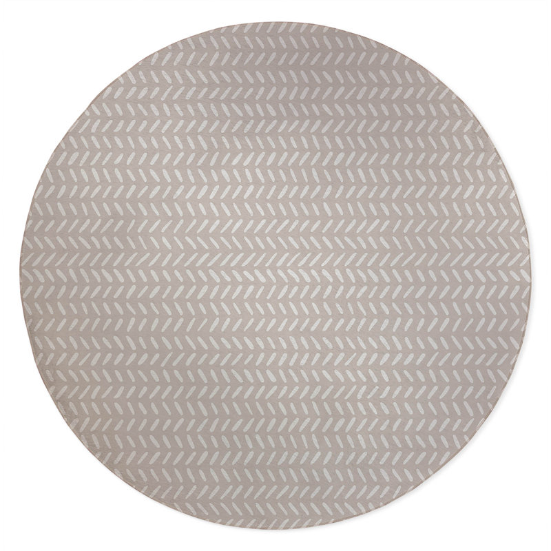 Dream Splat Non-Slip Outdoor Rug, Round 5'