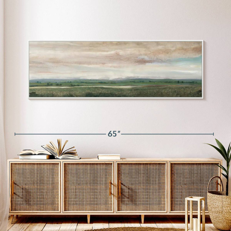 Sky Line II, 57" X 19", Floating Frame White