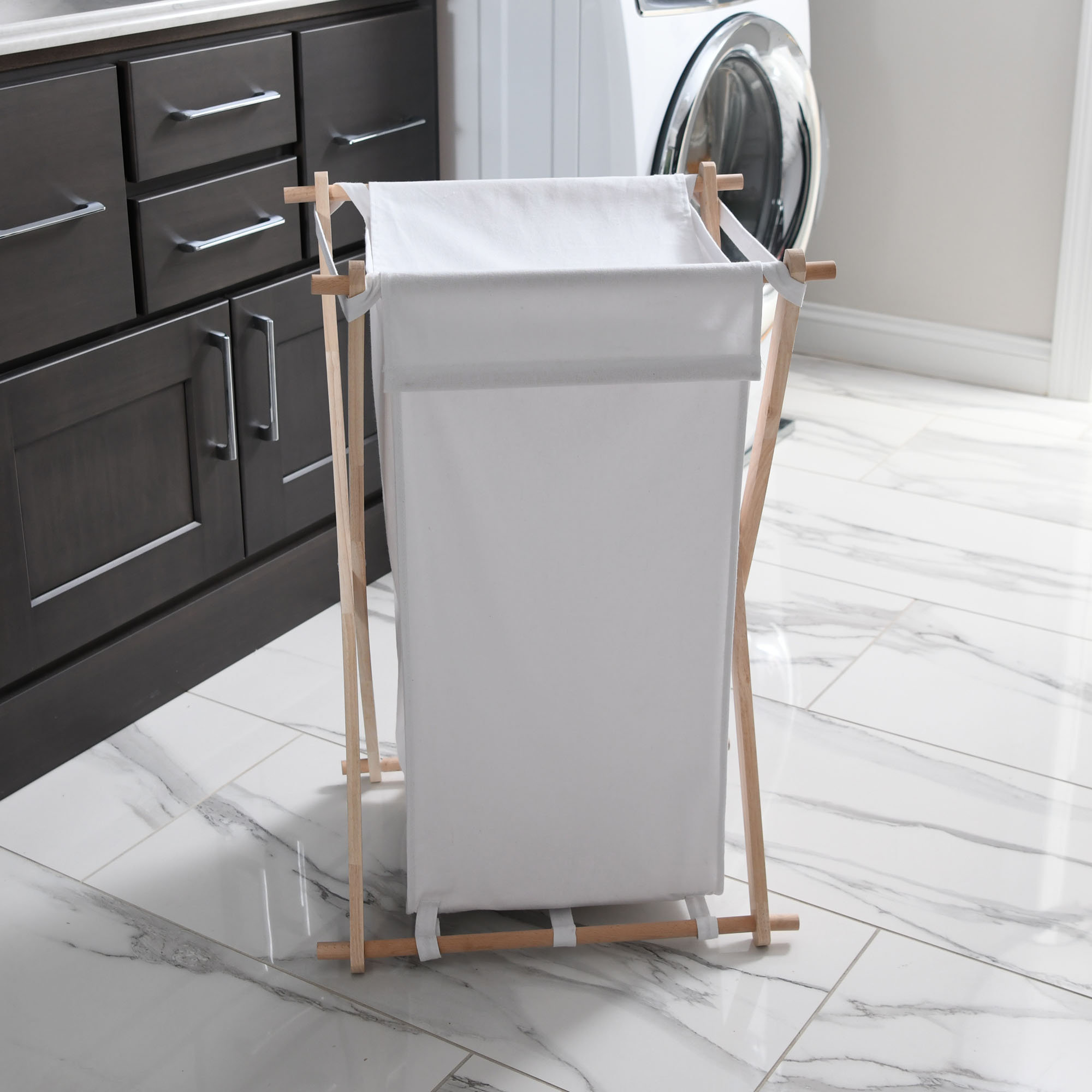 Joan Laundry Hamper, White