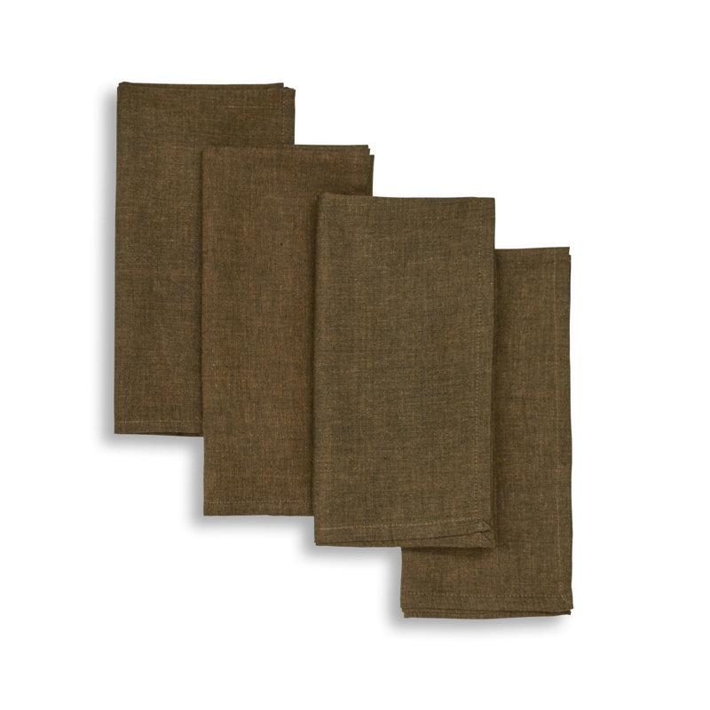 Lawton 100% Cotton Square Napkin, Brown