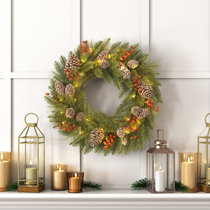 National Tree Company 24 Rose And Apples Wreath