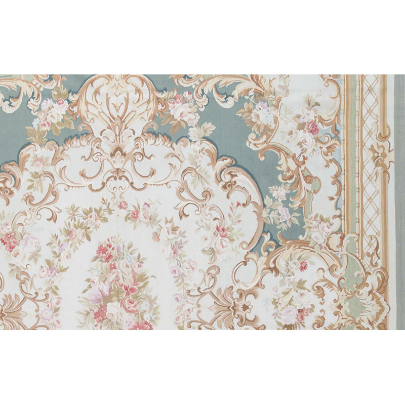 Aubusson One-of-a-Kind 10'7" X 16'9" Hand Knotted Area Rug