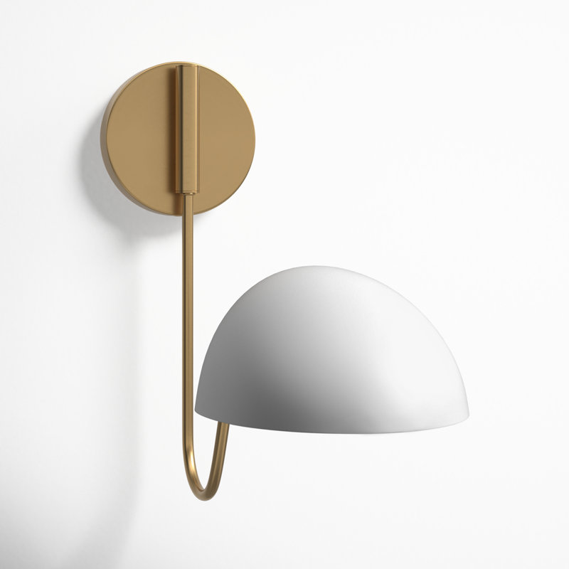 Judson Steel Swing Arm Sconce, Matte White