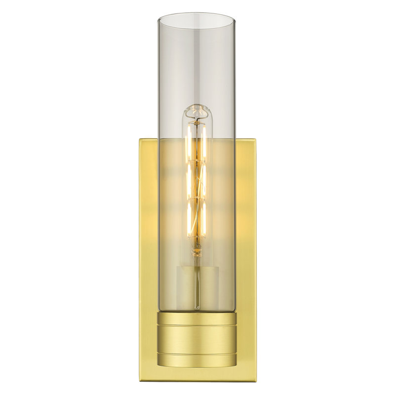 Ballston - Jaxson - 1 Light 5" Sconce with 11"H Shade, Satin Gold, Light Smoke