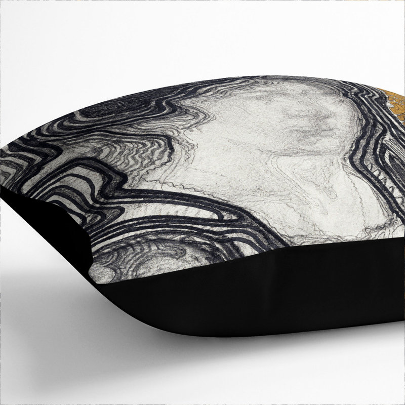 Woman Playing Cello Square Throw Cushion, Black, 40cm H x 40cm W x 15cm D