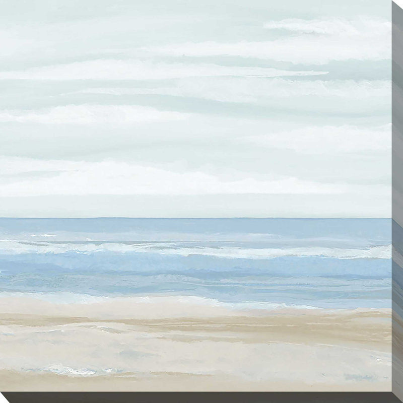 La mer II - peinture, L 18 po x H 18 po, Toile tendue