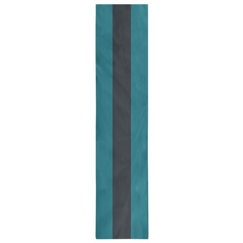 Cleveland Throwback Football Stripes Table Runner, 72" L x 16" W, Cotton Blend, Jacksonville Throwback Football Teal/Black