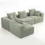 Canapé modulaire modulaire, mousse complète-207477956
