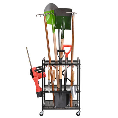 Organisateur de jardin pour garage avec roues